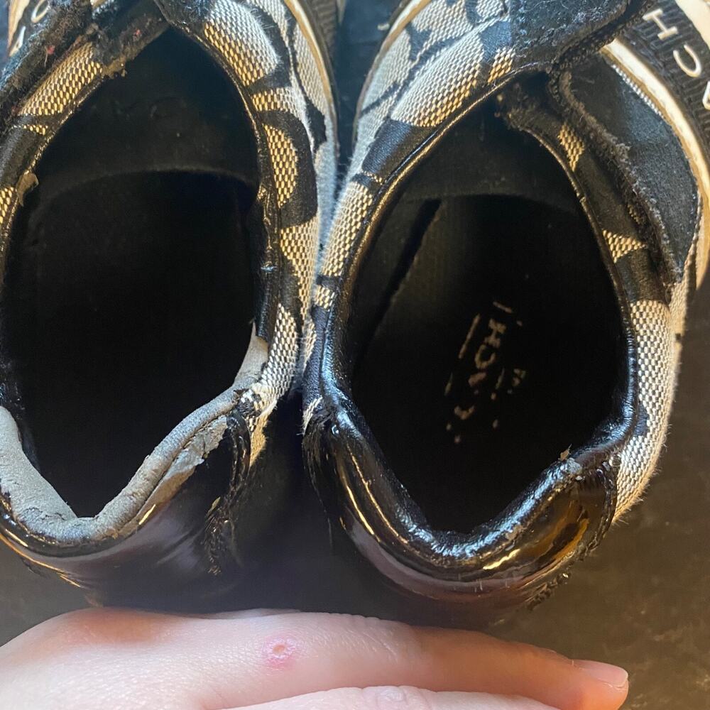 COACH Size 6.5M Jenney No Lace Strap On Sneakers Shoes Women's Casual Canvas - Picture 9 of 11